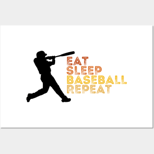 Eat Sleep Baseball Repeat Posters and Art